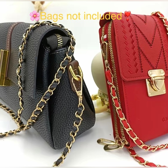 New Adjustable Twisted White Leather Crossbody/Shoulder Purse/Wallet Chain - Picture 11 of 17